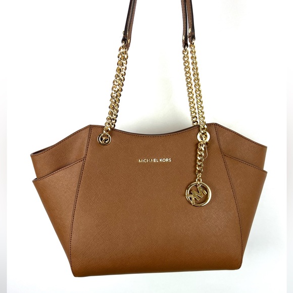 Michael Kors Women’s Brown Leather Shoulder Bag Size Medium - Picture 1 of 9